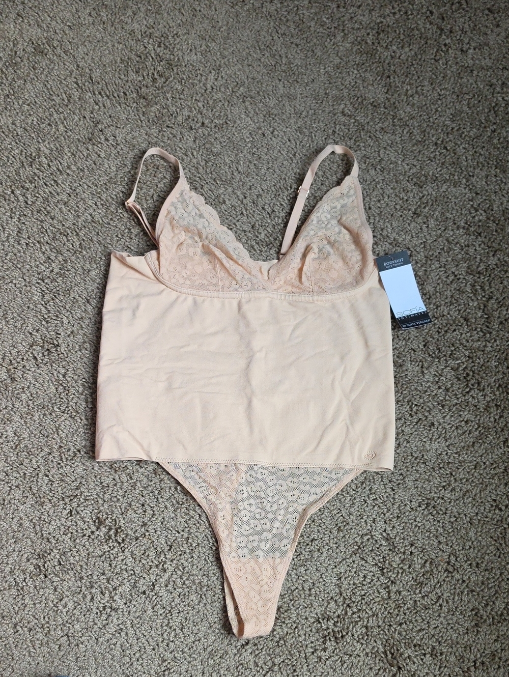 BODYSUIT LACE THONG